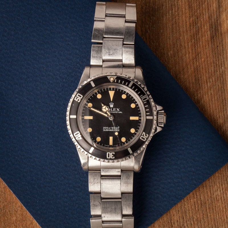 Vintage Rolex Submariner 5513 Stainless Steel