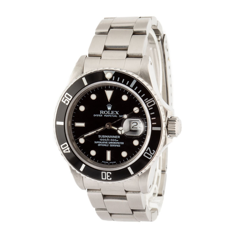 Rolex Submariner Ref 16800 Stainless Steel Black Dial