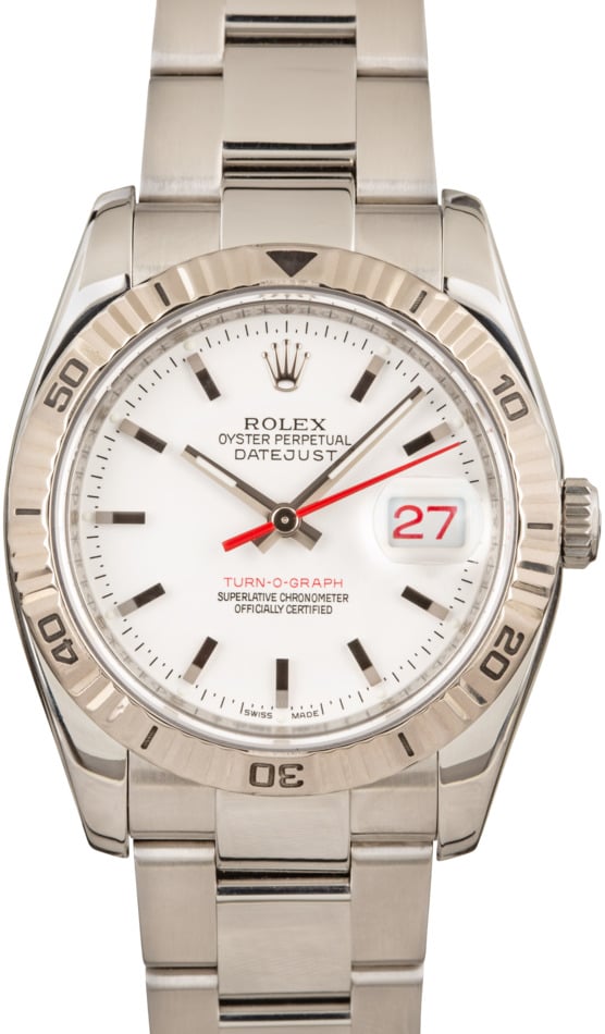 Rolex Datejust Turn-O-Graph 116264 White
