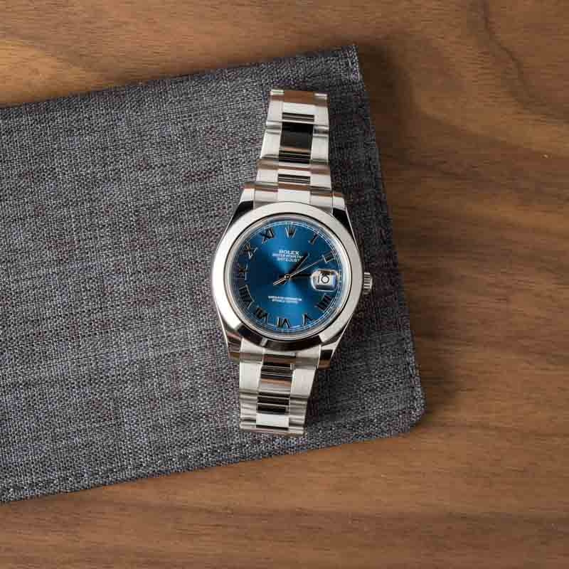 Rolex Datejust 41 Ref 116300 Blue Roman