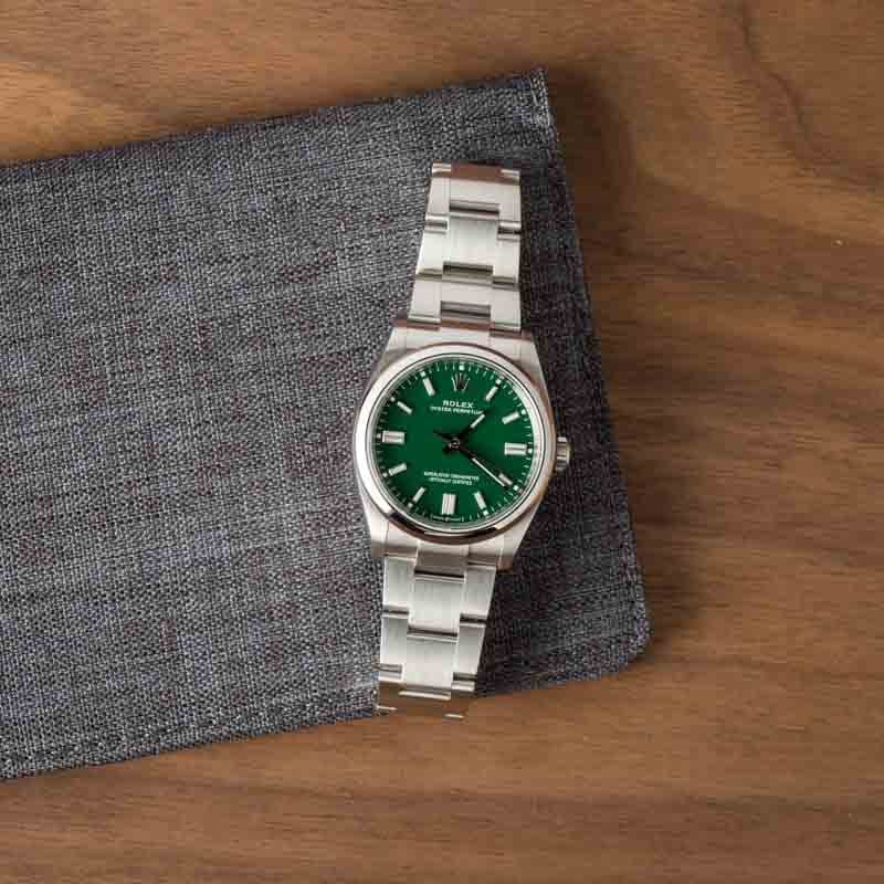 Pre-Owned Rolex Oyster Perpetual 126000 Green Dial