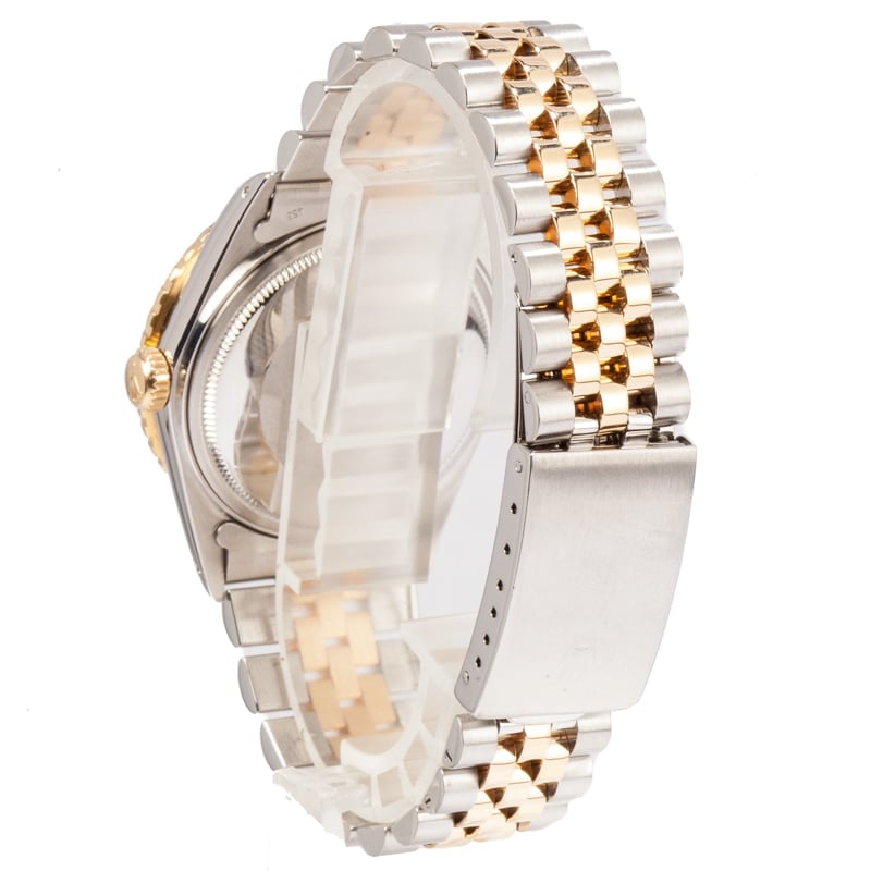 Pre Owned Rolex Thunderbird DateJust 16253 Stainless Steel and Yellow Gold