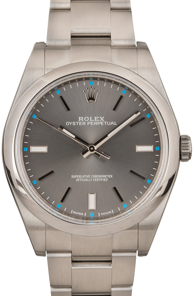 Rolex Oyster Perpetual 114300 Rhodium Dial