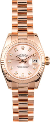 used rose gold rolex women's