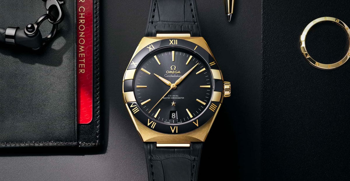new black dial omega constellation
