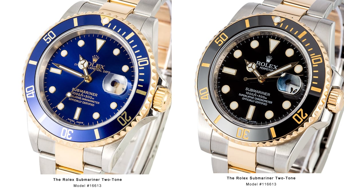 bobs watches two toned rolex submariner