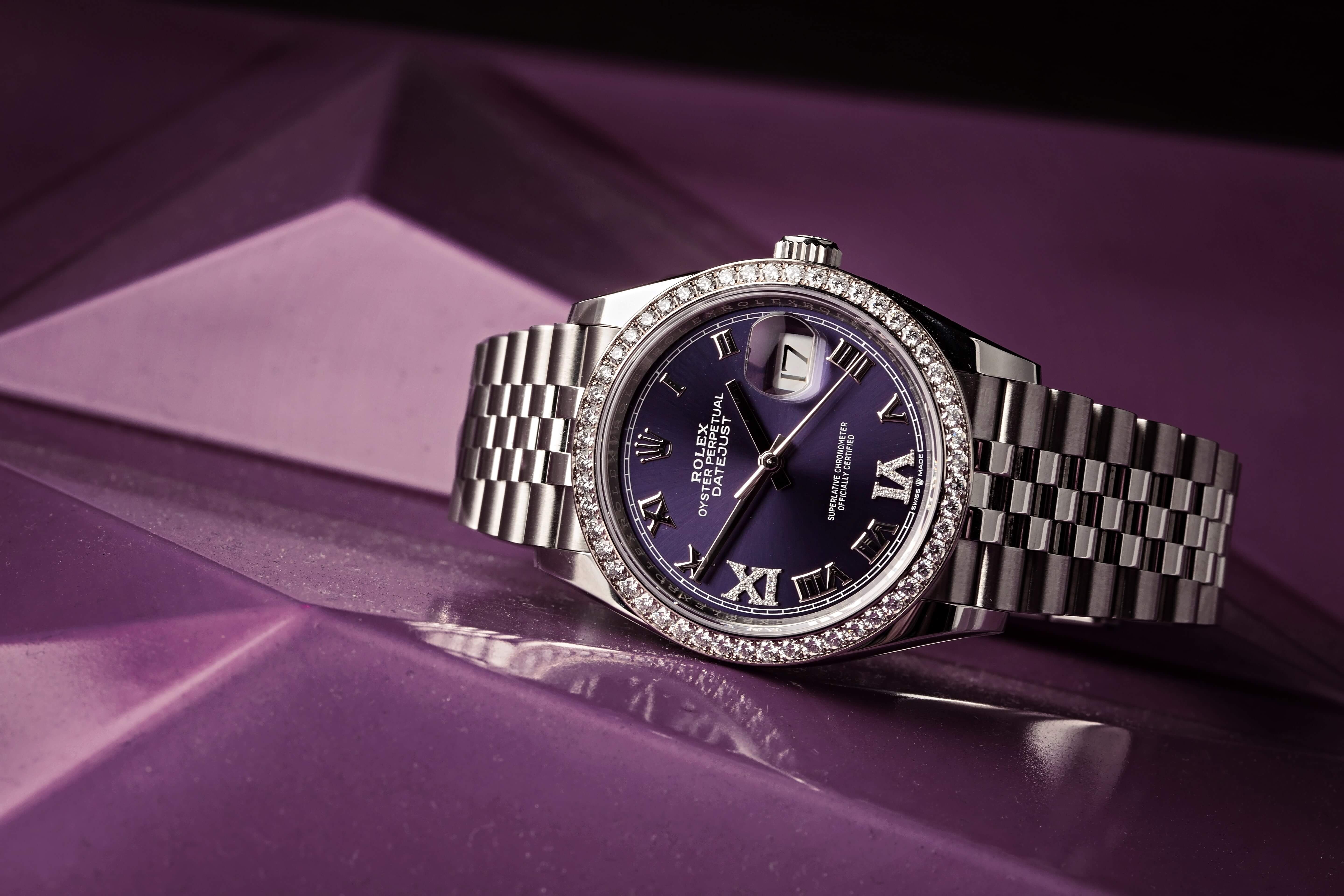 Rolex Datejust purple dial