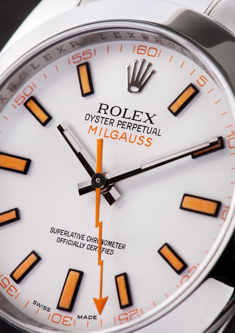 rolex with orange second hand