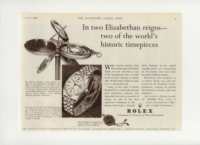 Historic Rolex Timepiece Ad