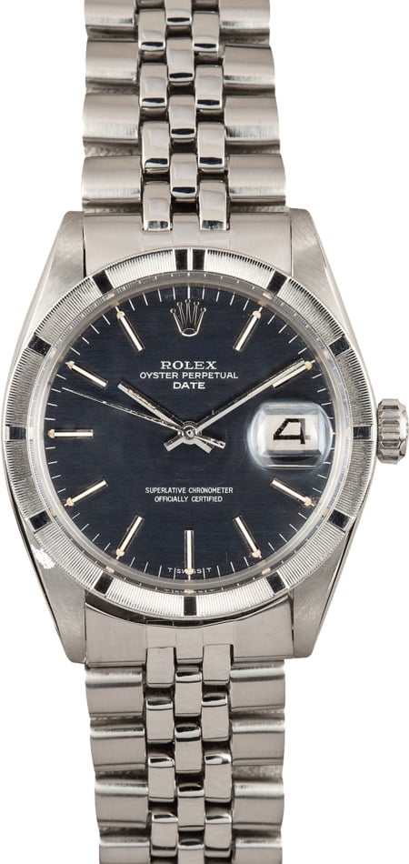 Vintage Rolex Date Stainless with Black Dial 1501