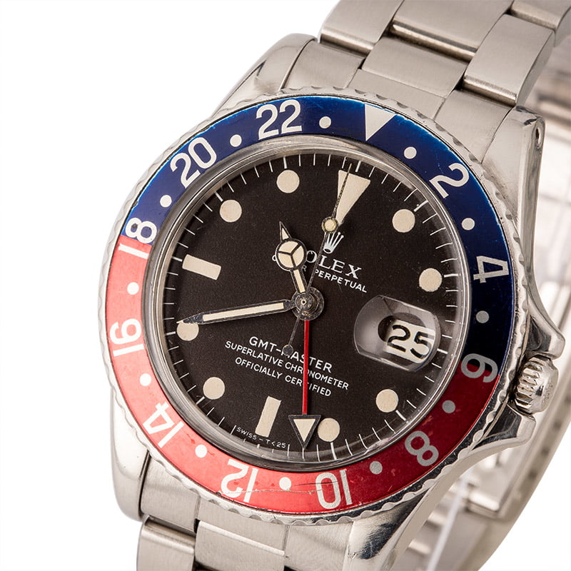 Vintage 1967 Rolex GMT-Master "Pepsi" 1675 Mark I Dial