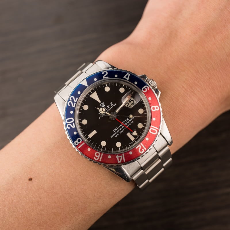 Vintage 1967 Rolex GMT-Master "Pepsi" 1675 Mark I Dial