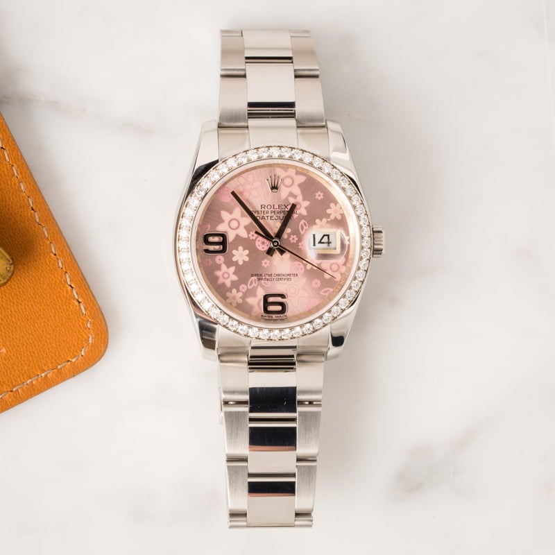 Rolex Datejust 116244 Pink Floral Dial