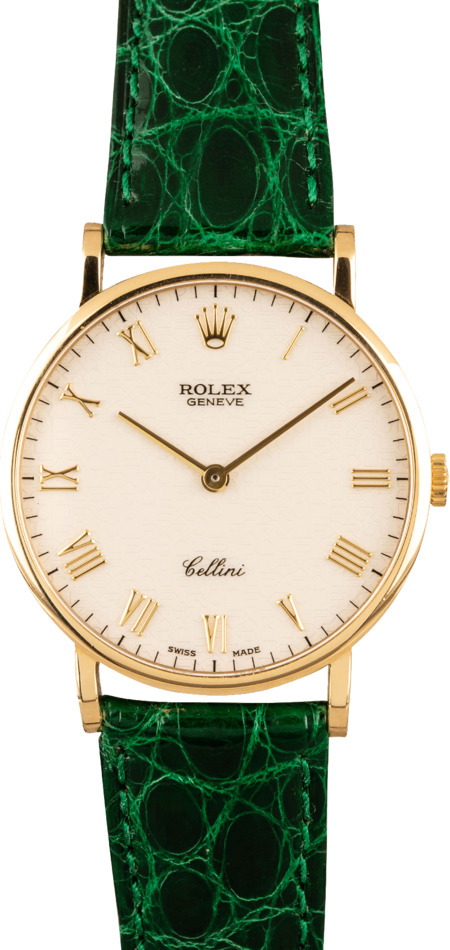 Pre Owned Rolex Cellini 5112 White Roman Dial