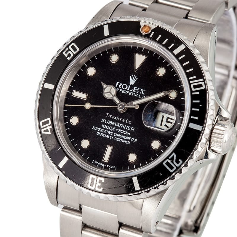Black Rolex Submariner 16800 Mens