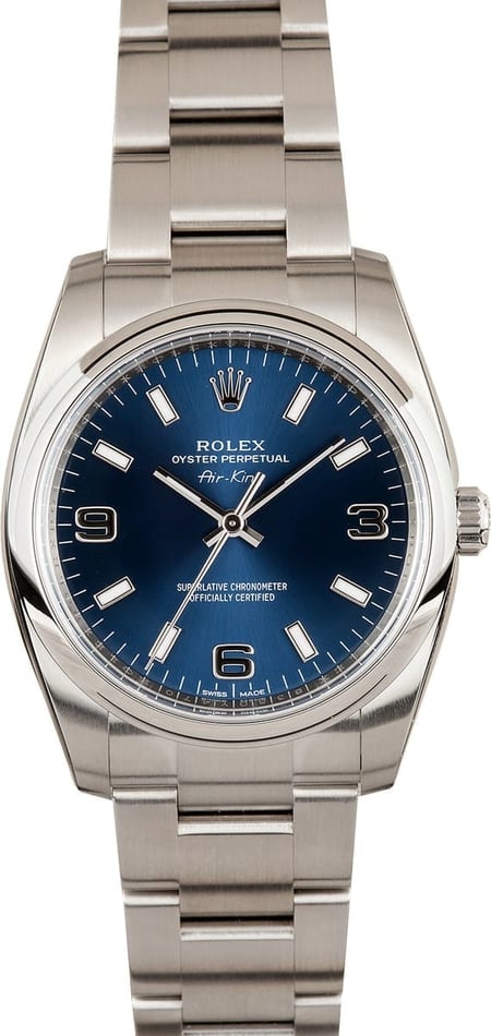 Rolex Air-King Blue Dial Stainless 