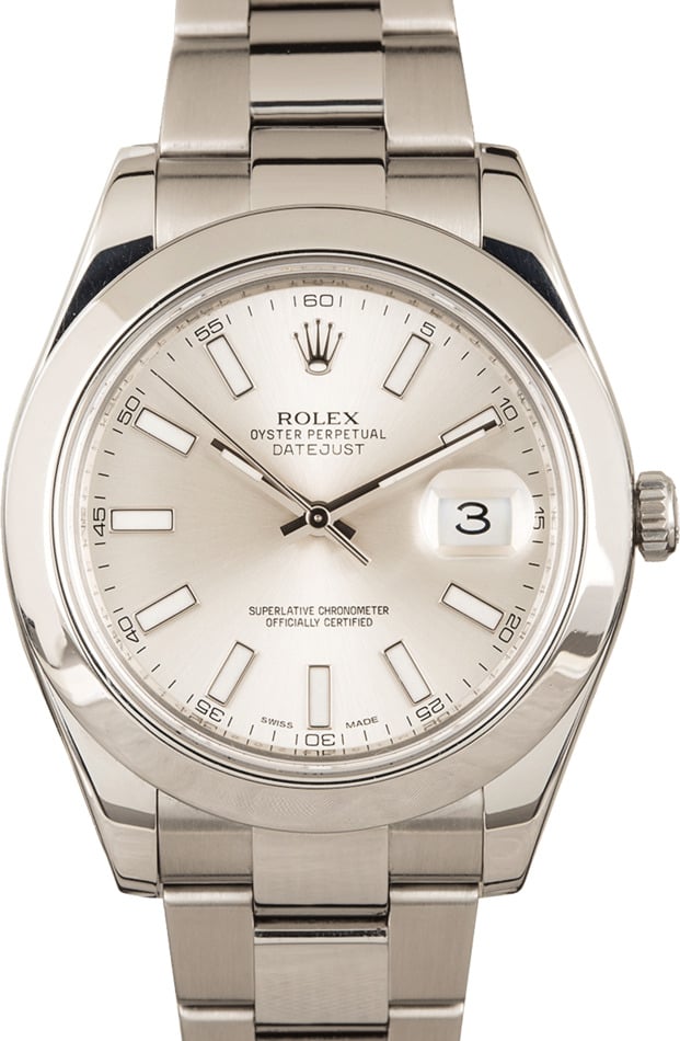 Rolex Datejust Silver 41MM 116300 Stainless