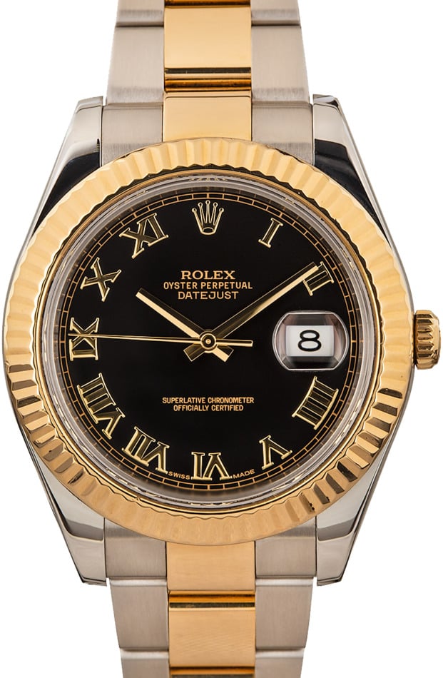 Rolex Datejust II Ref 116333 Black Roman Dial