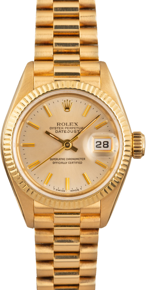 Ladies Rolex President 69178 18k Yellow Gold