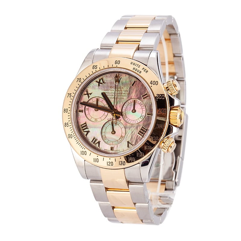 Pre Owned Black Mother of Pearl Rolex Daytona 116523