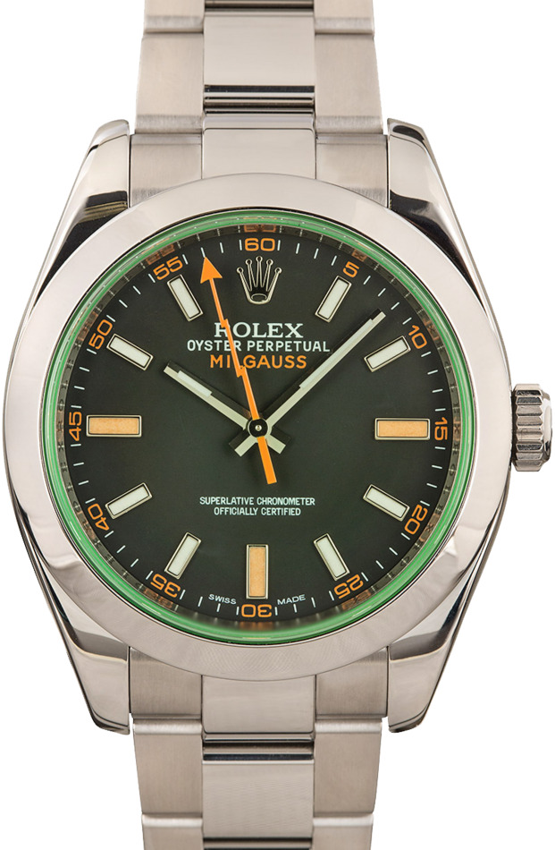Used Rolex Milgauss 116400V Green Crystal
