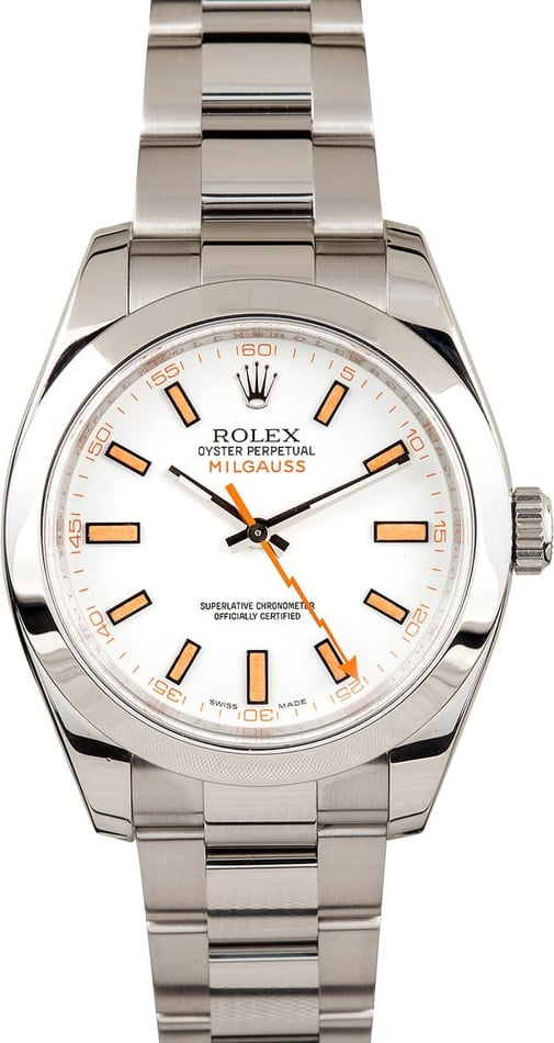 rolex milgauss white dial