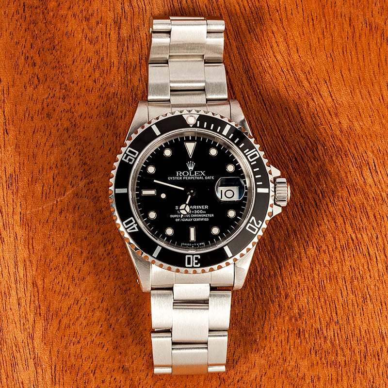 Rolex Submariner Stainess Steel 16610 Black