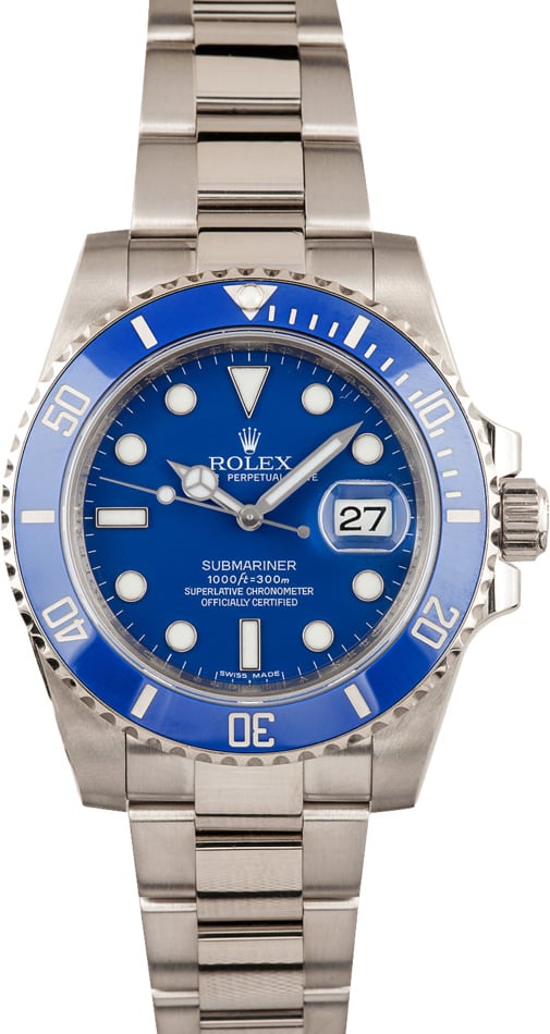 rolex smurf stainless steel