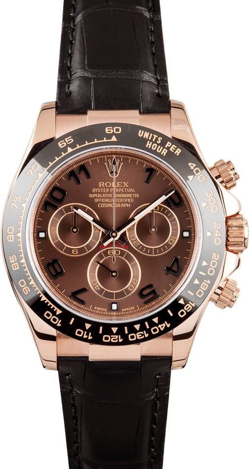 Rolex Daytona Rose Leather Strap - Free Overnight Shipping at Bob's Watches