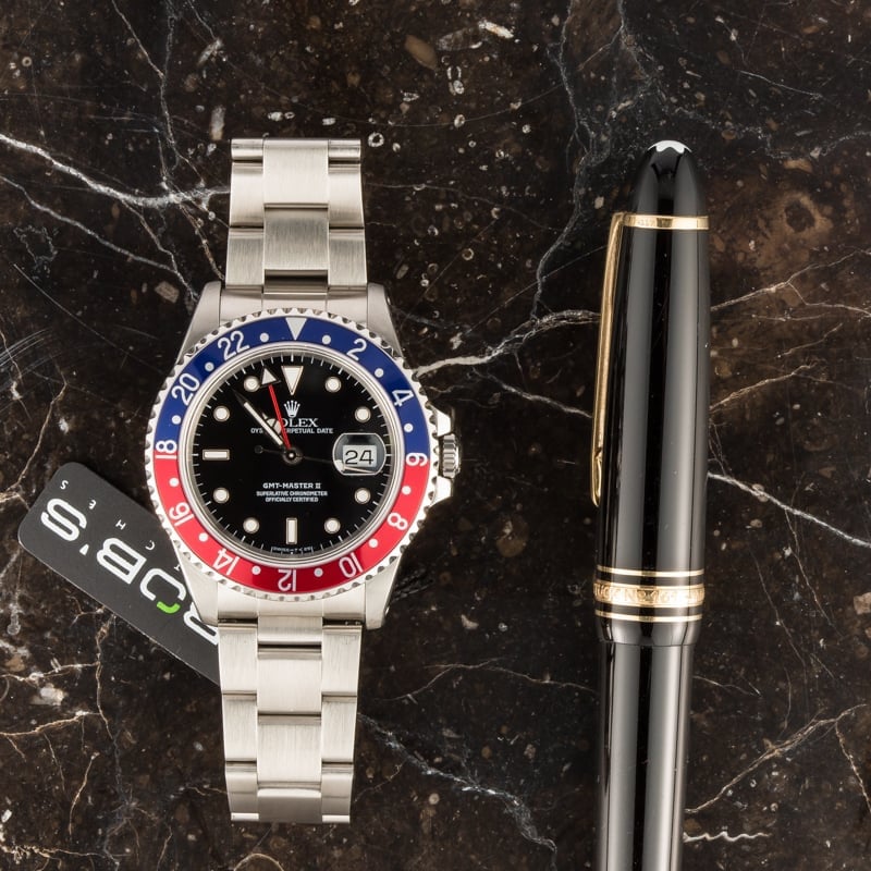 Rolex GMT Master II Pepsi 16710 Certified Pre-Owned