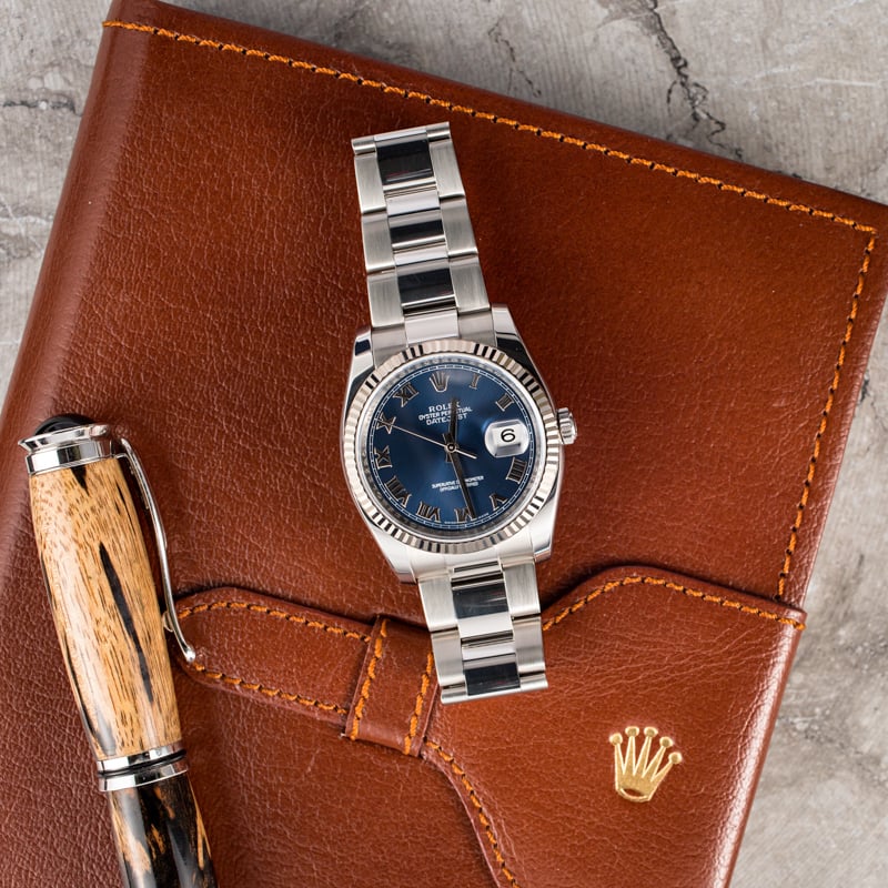 Rolex Datejust 116234 Blue Roman Dial