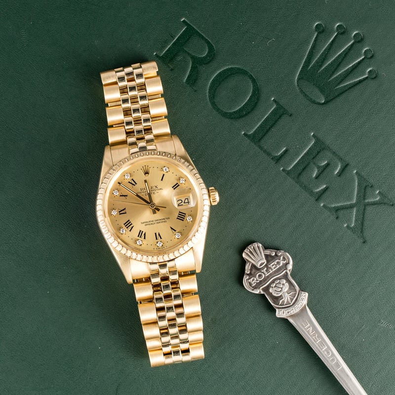 Rolex Date 15037 Diamond Dial