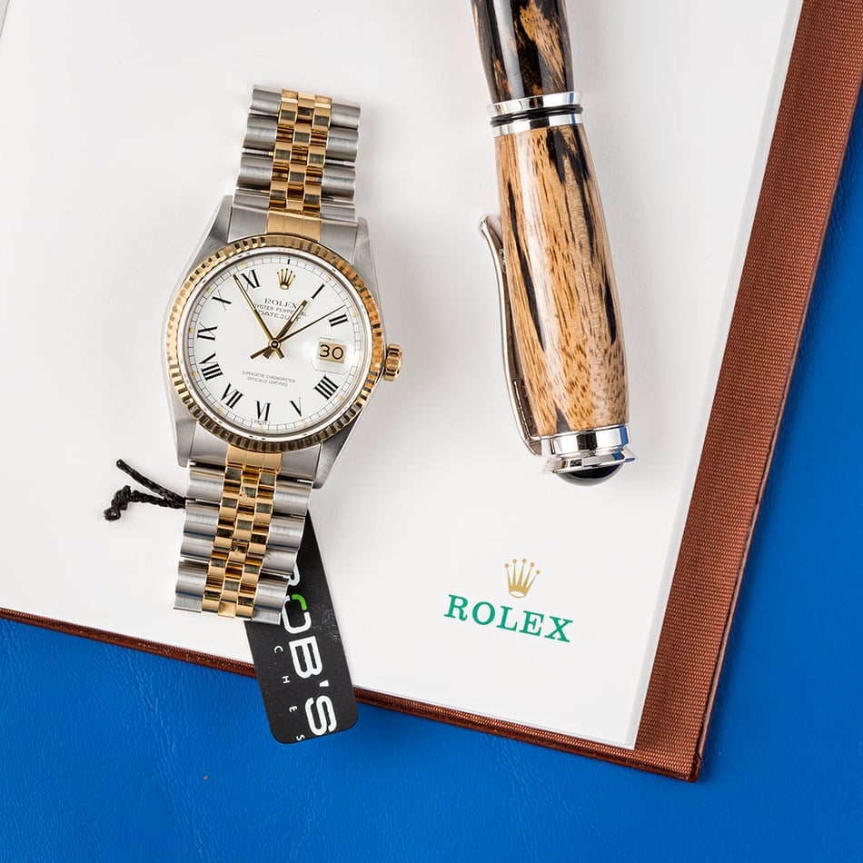 Datejust Rolex 16013 White Roman Dial