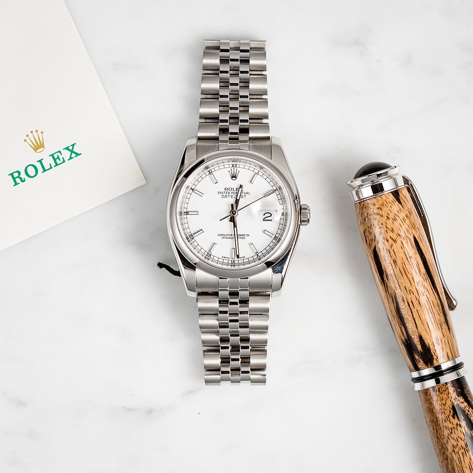Rolex Datejust 116200 White Dial Jubilee