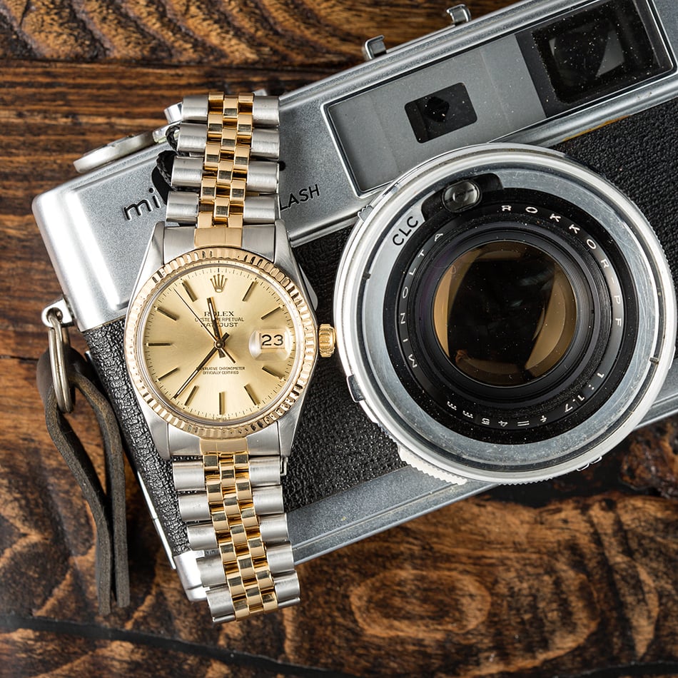 Rolex Two-Tone Datejust Champagne 16013