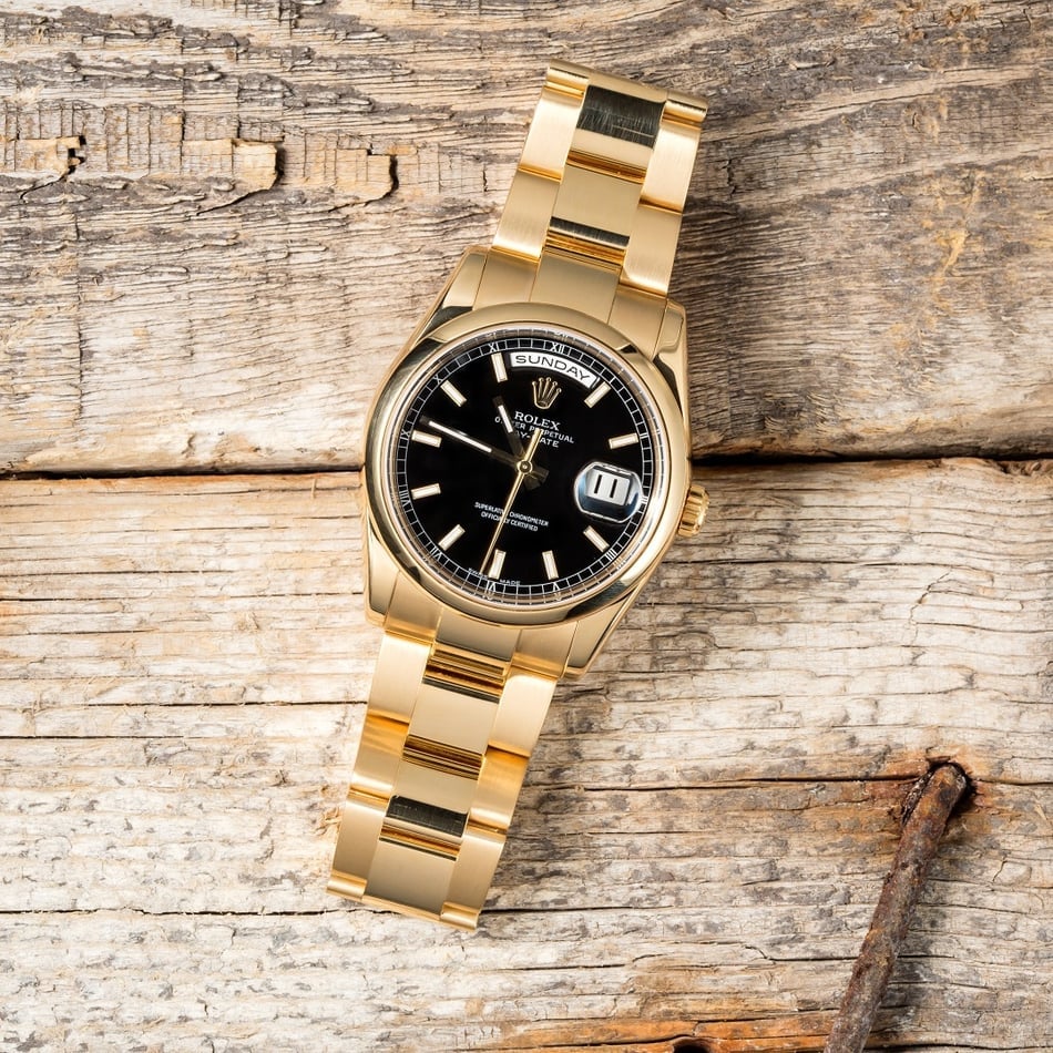 Rolex 18K Gold Day-Date 118208 Oyster