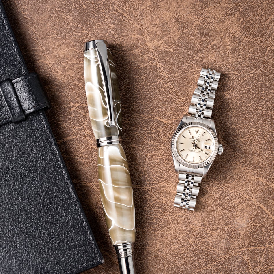 Rolex Ladies Datejust 69174 White Gold Bezel