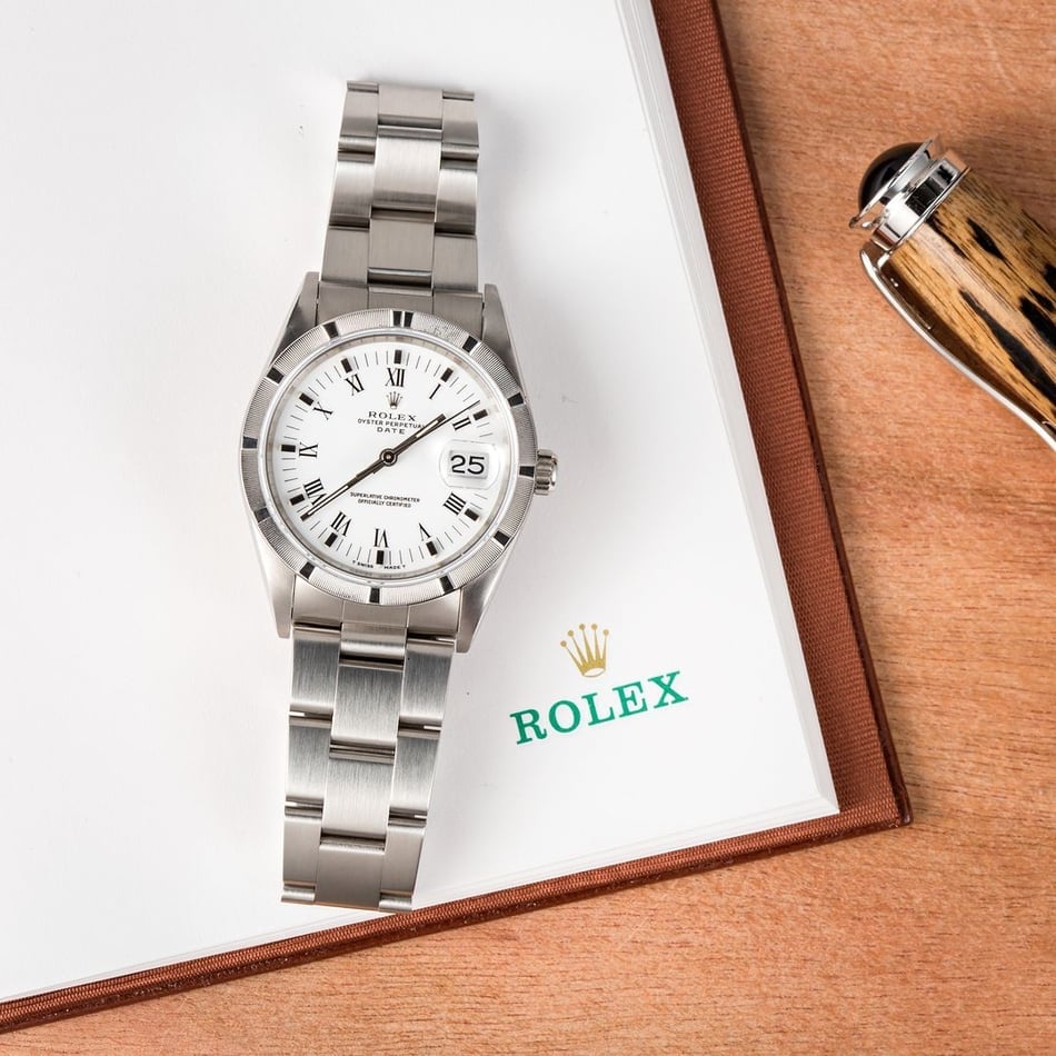 Rolex Stainless Date 15210 White Dial