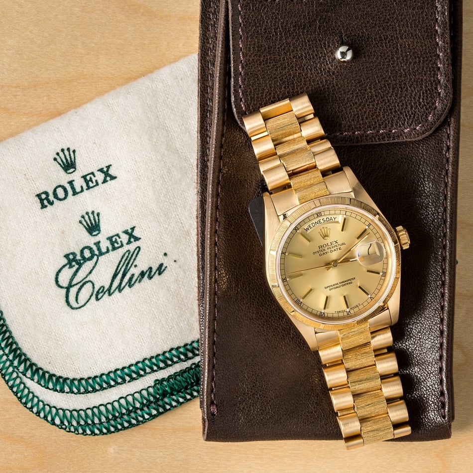 Rolex President Bark Finish 18078