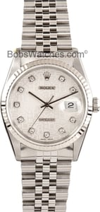 Men's Rolex DateJust 16234 Silver Jubilee Diamond