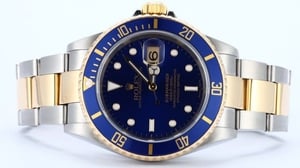 Rolex Submariner Blue 16613T Gold Clasp