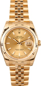Rolex Gold Datejust 116238 Factory Stickers