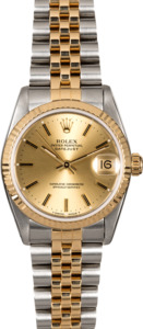 Mid-Size Rolex Datejust 68273 Champagne Dial