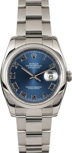 Men's Rolex Datejust 116200 Blue Roman Dial
