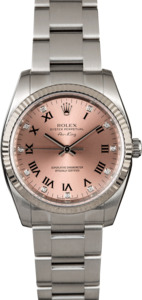 Rolex Air-King 114234 Salmon Diamond Roman Dial