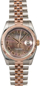 Rolex Datejust 116231 Black MOP Roman Dial