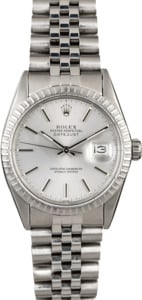 Rolex Datejust 16220 Silver Dial Steel Jubilee Band