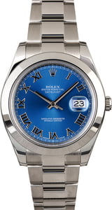 Used Rolex Datejust Blue Dial 116300
