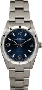PreOwned Rolex Air-King 14010 Blue Dial Steel Oyster