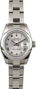 PreOwned Rolex Ladies Datejust 179160 Rhodium Roman